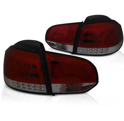 Pilotos Traseros Vw Golf 6 10.08-12 Red Smoke Led Bar