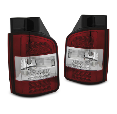 Pilotos Traseros Led Rojo Blanco Para Vw T5 10-15 Transporter