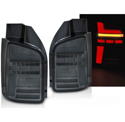 PILOTOS TRASEROS LED SMOKE para VW T5 10-15 con intermitente dinamico