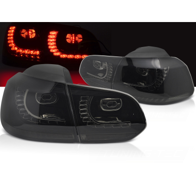 PILOTOS TRASEROS LED AHUMADOS INTERMITENTE DINAMICO para VW GOLF 6 08-13