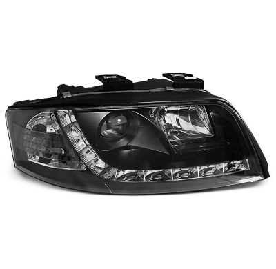 Audi A6  06.01-05.04 Faros Delanteros Luz Diurna Fondo Negro