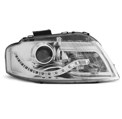 Faros Delanteros Luz Diurna Audi A3 8p 05.03-03.08 Cromados