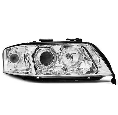 Faros Delanteros Angel Eyes Audi A6 10.99-06.01 Cromados