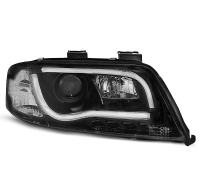 Audi A6 05.97-05.01 Faros Delanteros Luz Diurna Tube Lights Faros Delanteros Luz Diurna Tru Drl Ece-R87 Negro