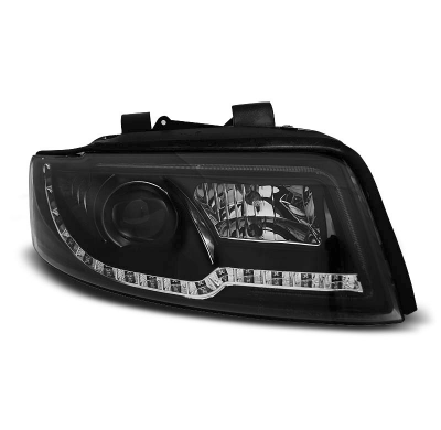 Faros Delanteros Luz Diurna Audi A4 10.00-10.04 Led Tube Lights Negro