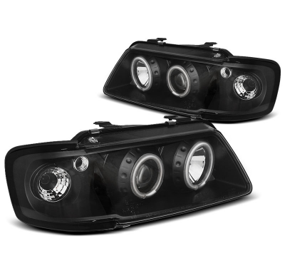 Faros Delanteros Angel Eyes Audi A3 8l 08.96-08.00 Angel Eyes Ccfl Negro