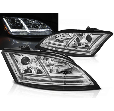 Faros Luz Diurna Audi Tt 06-10 8j Chrome Led-Intermitente Dinamico