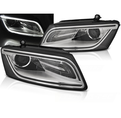 Faros Delanteros Luz Diurna R87 Cromado Para Audi Q5 08.12-17