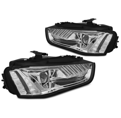 FAROS XENON LED CROMADOS para AUDI A4 B8 12-15 con intermitente dinamico