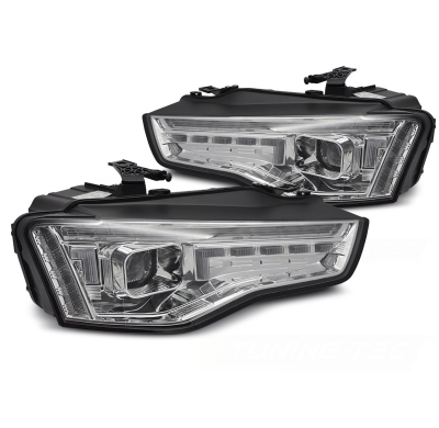 FAROS HALÓGENOS LED CROMADOS SEQUENCIALES para AUDI A5 11-16