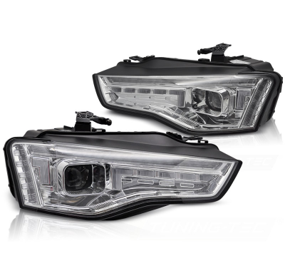 FAROS HALÓGENOS LED CROMADOS SEQUENCIALES para AUDI A5 11-16