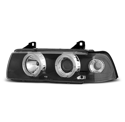 Faros Delanteros Angel Eyes Bmw E36 12.90-08.99 Fondo Negro