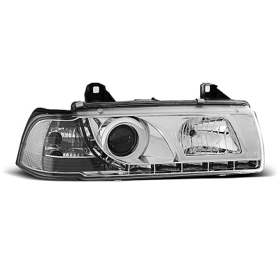Bmw E36 12.90-08.99 Faros Delanteros Luz Diurna Cromados