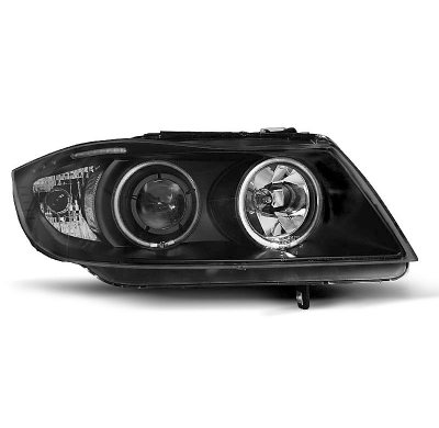 Faros Delanteros Angel Eyes Bmw E90/E91 03.05-08.08 Fondo Negro Ccfl