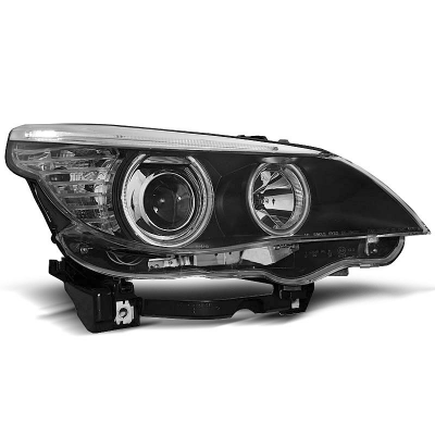 Faros Delanteros Angel Eyes Bmw E60/E61 03-07 Fondo Negro