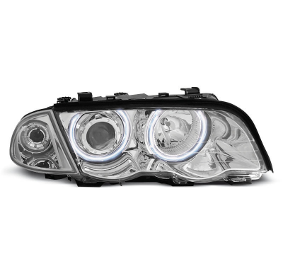 Faros Delanteros Angel Eyes Bmw E46 05.98-08.01 S/T Cromados