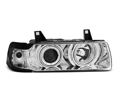 Faros Delanteros Angel Eyes Bmw E36 12.90-08.99 S/C/T Cromados