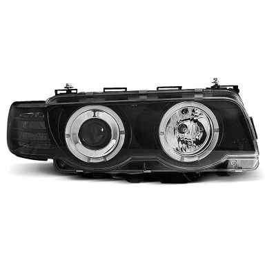 Faros Delanteros Angel Eyes Bmw E38 09.98-07.01 Fondo Negro
