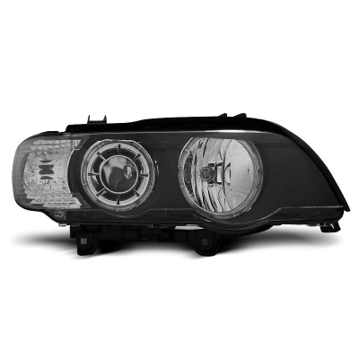 Faros Delanteros Angel Eyes Bmw X5 E53 09.99-10.03 Fondo Negro Xenon