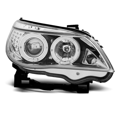 Faros Delanteros Angel Eyes Bmw E60/E61 03-07 Cromados Led Indic.
