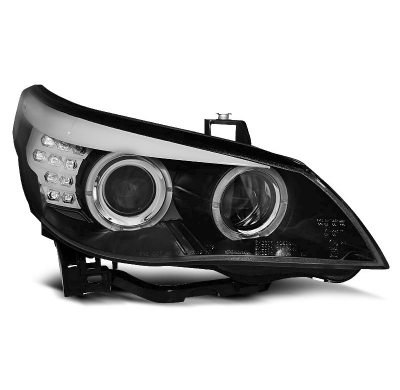Faros Delanteros Angel Eyes Bmw E60/E61 03-07 Negro Led Indic.