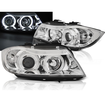 Faros Delanteros Angel Eyes Bmw E90/E91 03.05-08.08 Angel Eyes Ccfl Cromado