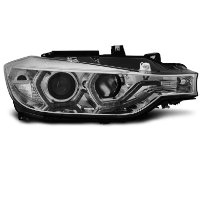 Faros Angel Eyes Bmw F30/F31 10.11 - 05.15 Angel Eyes Led Cromado R87 Luz Diurna Real