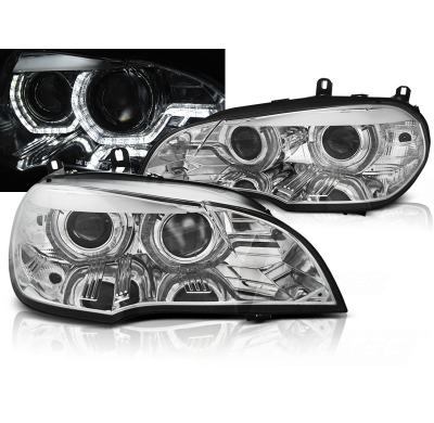 Faros Luz Diurna Bmw X5 E70 07-10 Ae  Drl Led Chrome Xenon