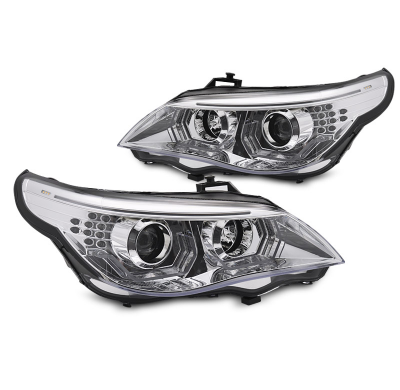 FAROS OJOS DE ÁNGEL LED 3D CROMADOS se adapta a BMW E60 E61 03-07