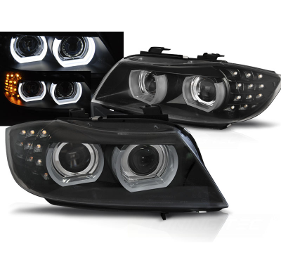 Faros Luz Diurna Bmw E90/E91 09-11 Xenon Drl Black Led Indicator