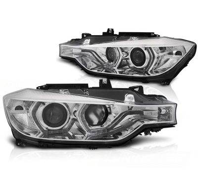 Faros Delanteros Bmw F30/F31 10.11 - 05.15 Angel Eyes Led Chrome Xenon Afs Drl