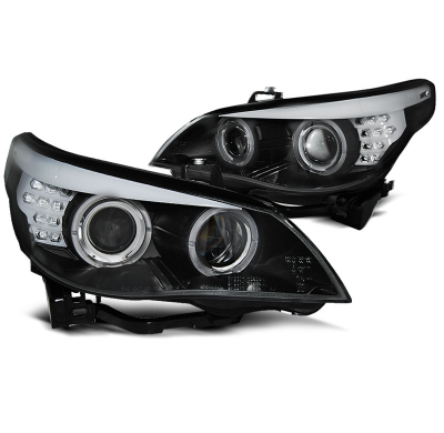 FAROS DE XENÓN D1S CCFL OJOS DE ÁNGEL INDICADOR LED NEGRO compatible con BMW E60/E61 05-07
