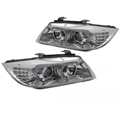 FAROS DELANTEROS LED CROMADOS para BMW E90/E91 05-08