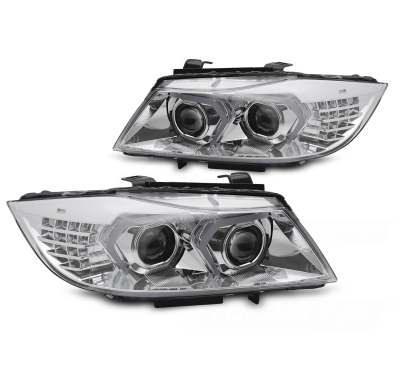 FAROS DE XENÓN LED CROMADOS para BMW E90/E91 LCI 09-11