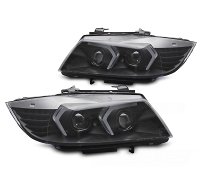 FAROS DE XENÓN LED NEGROS para BMW E90/E91 LCI 09-11