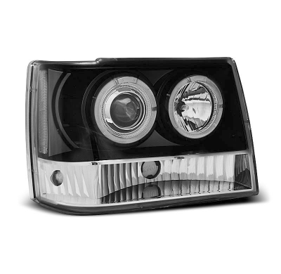 Faros Delanteros Angel Eyes Chrysler Jeep Grand Cherokee 93-98 Negro