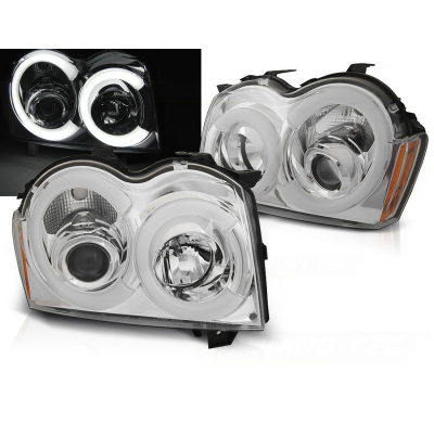 Faros Luz Diurna Chrysler Jeep Grand Cherokee 05-08 Cromado Tube Light