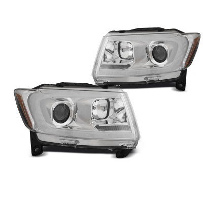 Faros Luz Diurna Chrysler Jeep Grand Cherokee 11-13 Cromado Tube Light Intermitente Dinamico
