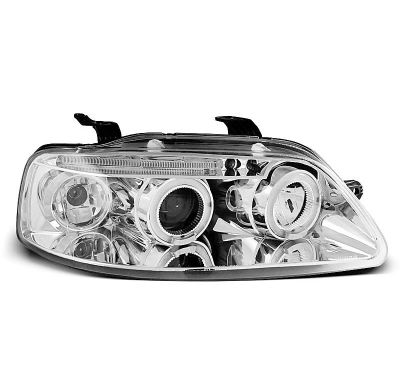 Faros Delanteros Angel Eyes Chevrolet Aveo 03-06 Cromados