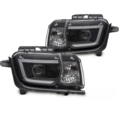 FAROS DELANTEROS CHEVROLET CAMARO 09-13 LUZ TUBO NEGRA