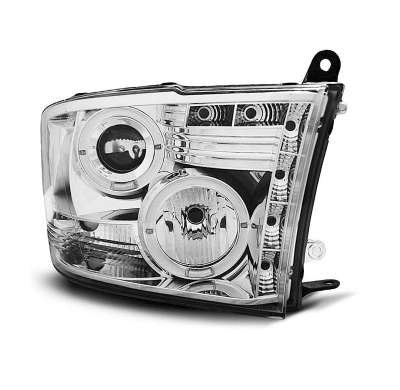 Faros Delanteros Angel Eyes Dodge Ram 09-11 Cromados