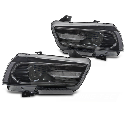 FAROS DELANTEROS DODGE CHARGER LX II 11-15 LED NEGRO