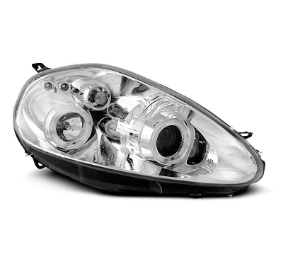 Faros Delanteros Angel Eyes Fiat Grande Punto 09.05-08 Cromados