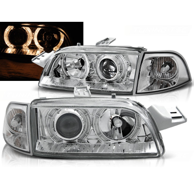 Faros Delanteros Angel Eyes Fiat Punto 1 11.93-09.99 Cromados