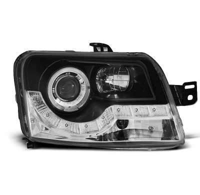Faros Delanteros Luz Diurna Fiat Panda 03- Fondo Negro