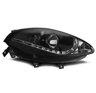 Faros Delanteros Luz Diurna Fiat Bravo Ii 07- Fondo Negro