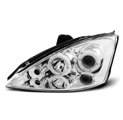 Faros Delanteros Angel Eyes Ford Focus 11.01-10.04 Cromados