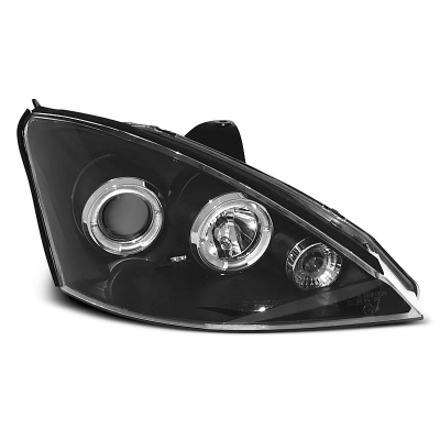 Faros Delanteros Angel Eyes Ford Focus 10.98-10.01 Fondo Negro