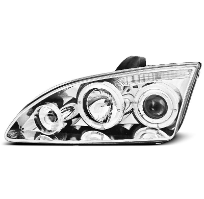 Faros Delanteros Angel Eyes Ford Focus Ii 09.04-01.08 Cromados