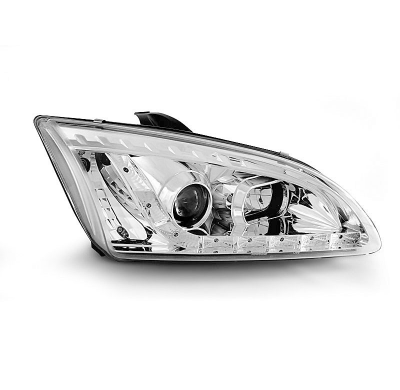 Faros Delanteros Luz Diurna Ford Focus Ii 09.04-01.08 Cromados